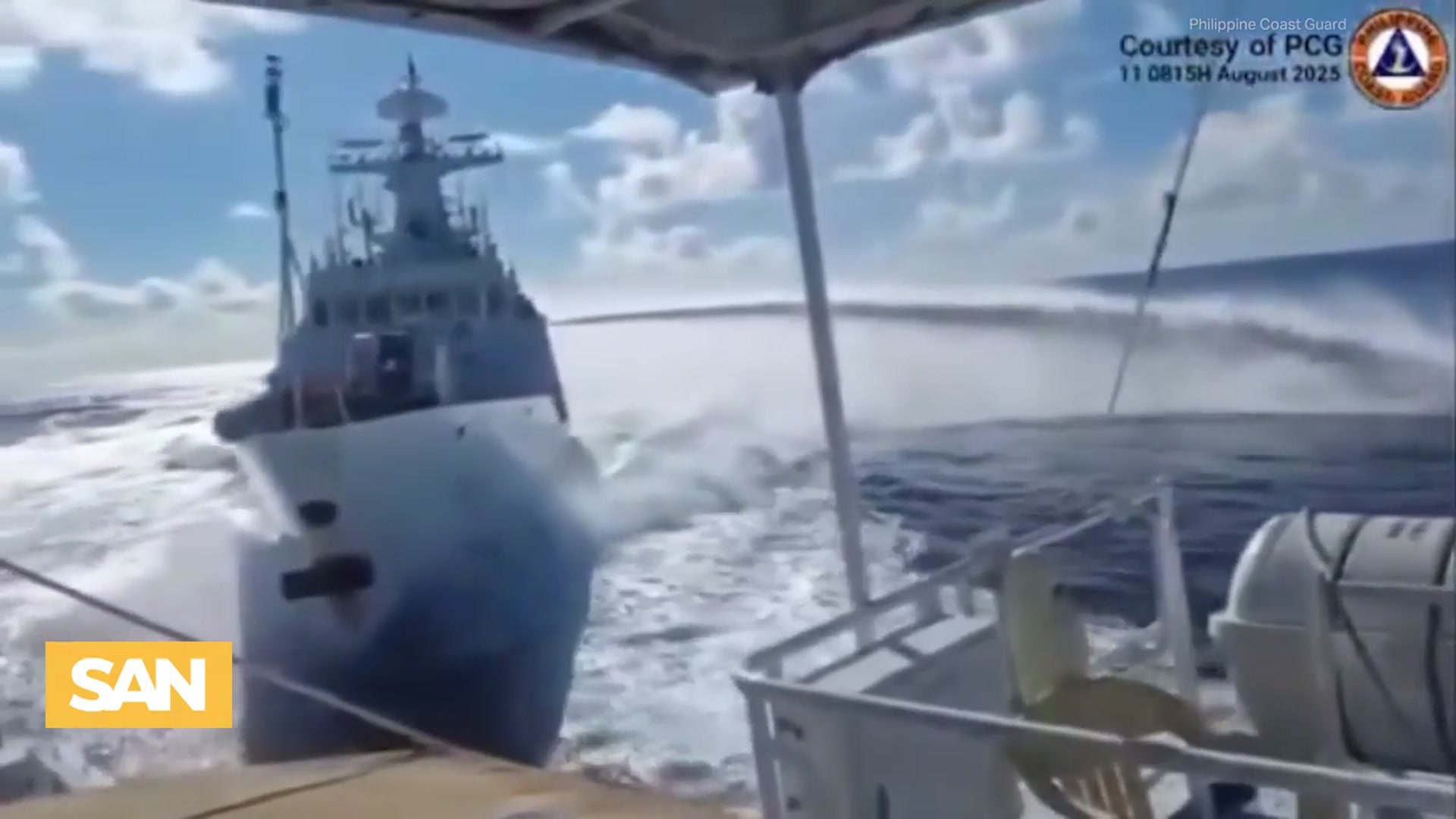 'Video thumbnail for Video shows Chinese ships colliding in South China Sea'