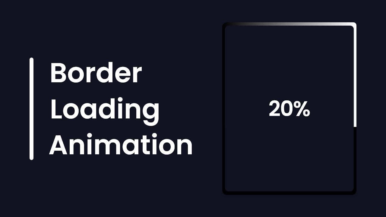 'Video thumbnail for Border Loading Animation in HTML CSS & JavaScript _ CSS Animation & Effects'