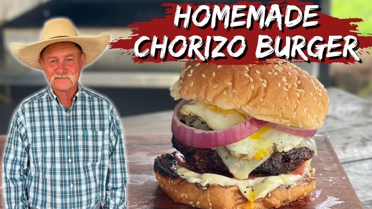'Video thumbnail for Homemade Chorizo Burger - The BEST Burger I've Ever Eaten!'