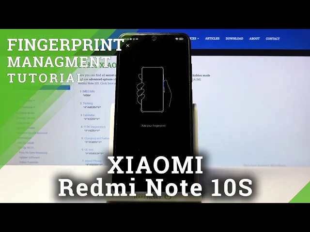 Video thumbnail for How to Add Fingerprint to XIAOMI Redmi Note 10S - Scan Fingerprint