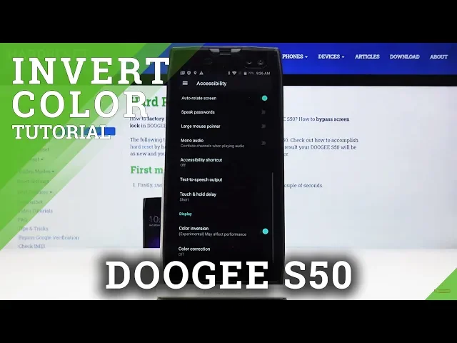 Video thumbnail for How to Enable Color Inversion in DOOGEE S50 – Invert Display Colors