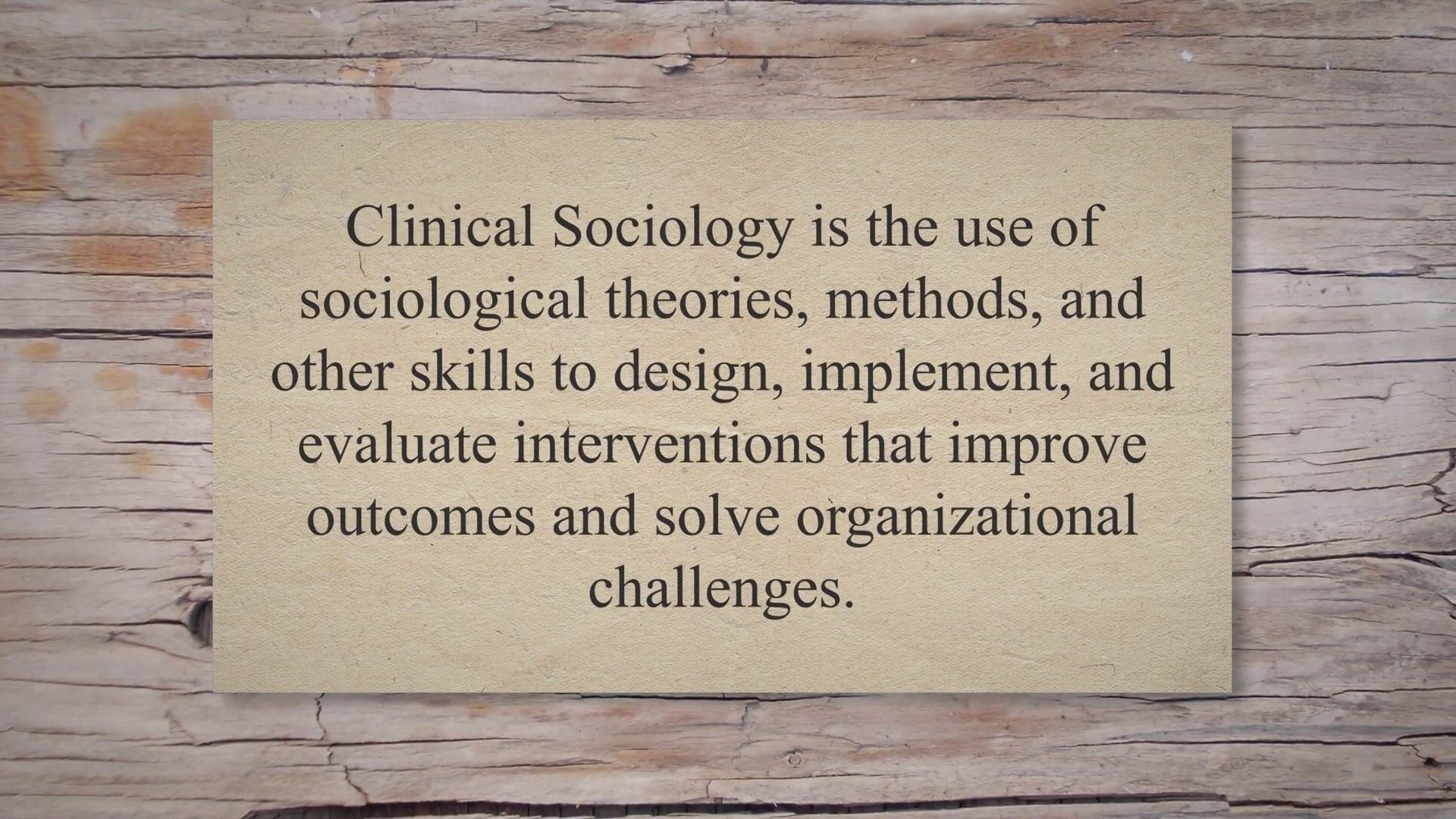'Video thumbnail for What is Clinical Sociology? Becoming a Clinical Sociologist'