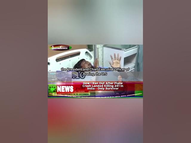 Video thumbnail for How I Ran Out After Plane Crash Landed Killing 241 In India - Only Survivor