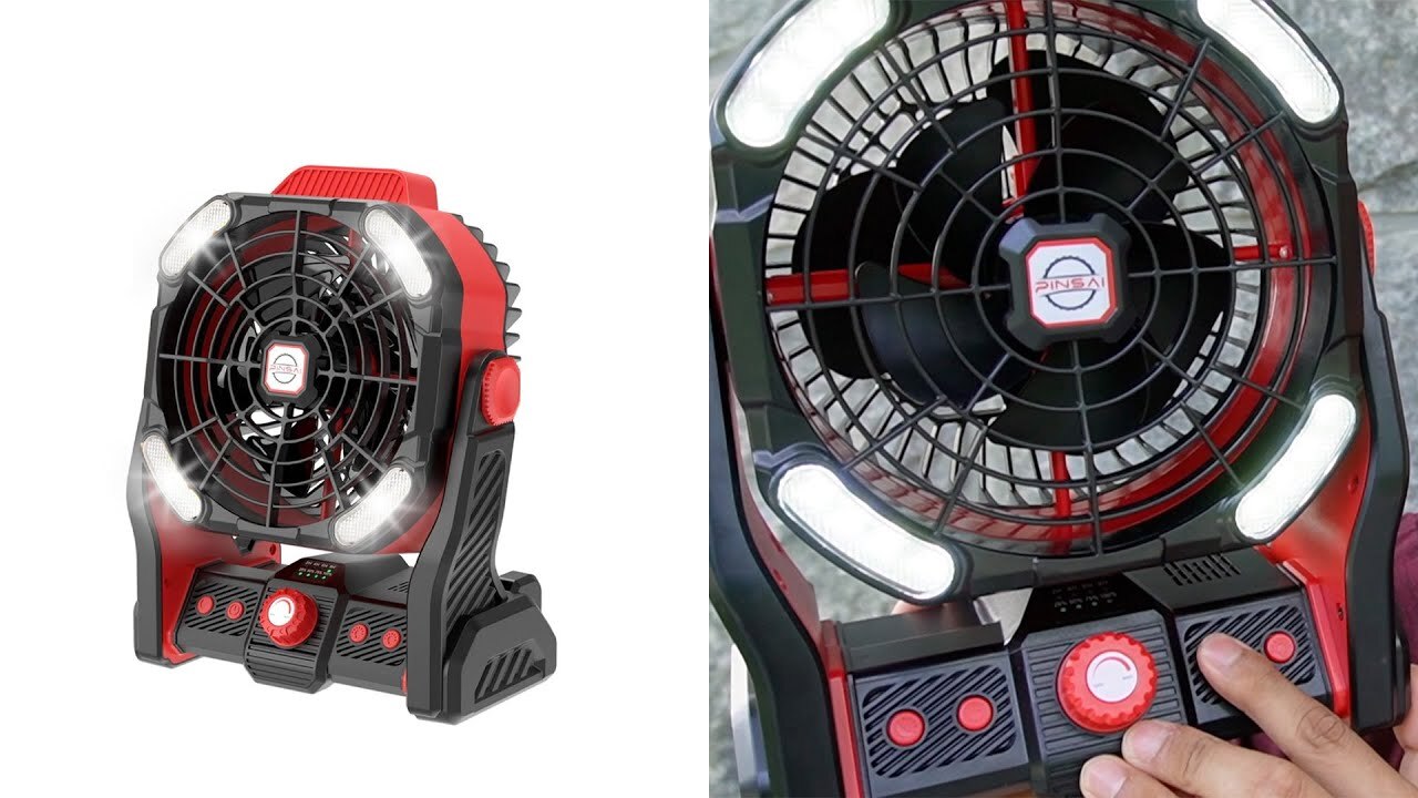 Video thumbnail for PINSAI Camping Fan Review
