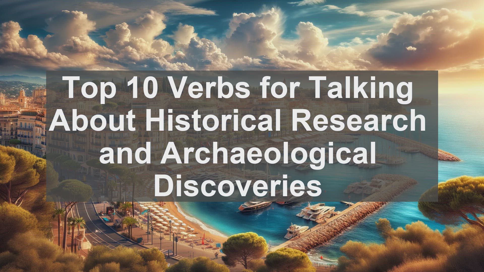 'Video thumbnail for Top 10 Verbs for Talking About Historical Research and Archaeological Discoveries'