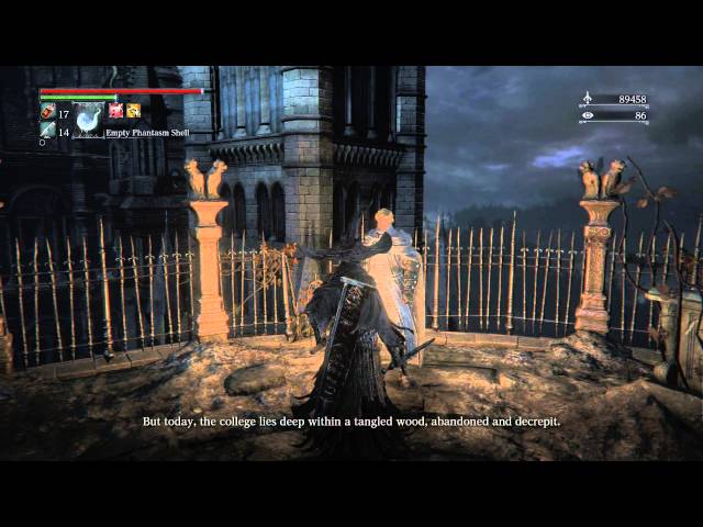 Video thumbnail for Bloodborne NG + - Near Forbidden Woods Door: Alfred 2nd Meet Vilebloods, Logarius Chat Sequence