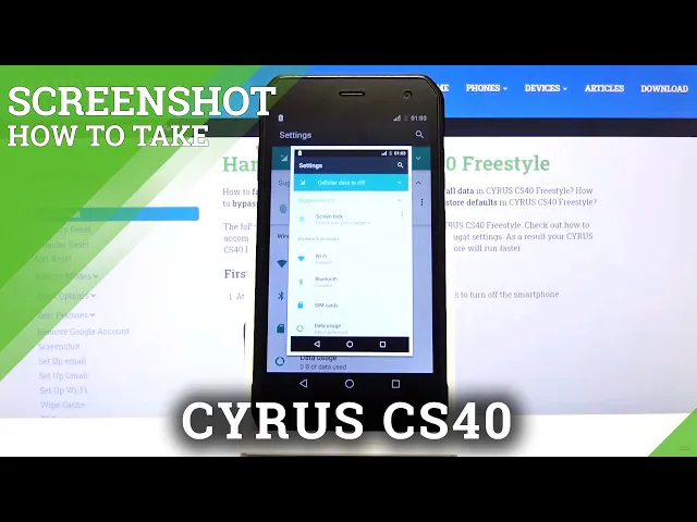 Video thumbnail for How to Take Screenshot in CYRUS CS40 - Capture Screen