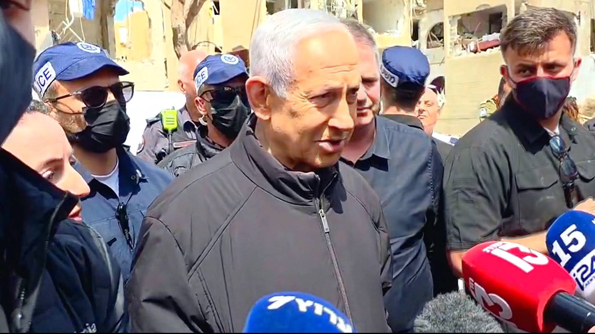 Video thumbnail for Netanyahu vows to target Iran's military commanders after missile strikes