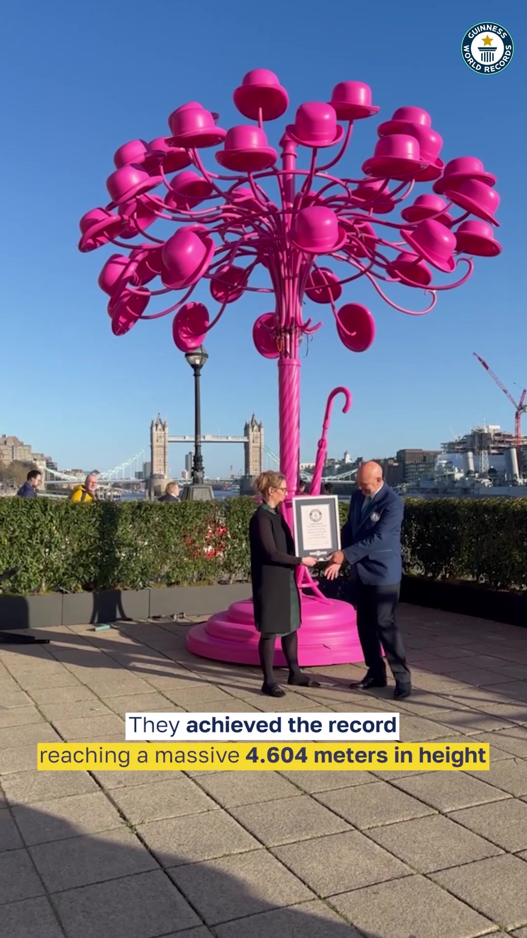 Video thumbnail for Beazley Group builds tallest hat stand record