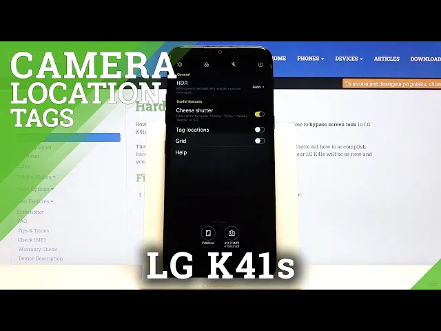 Video thumbnail for LG K41s – Open Camera Settings & Activate Photo Location Tags