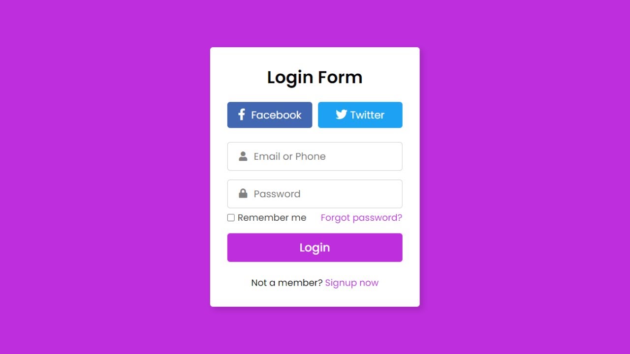 'Video thumbnail for Animated Login Form using HTML And CSS'