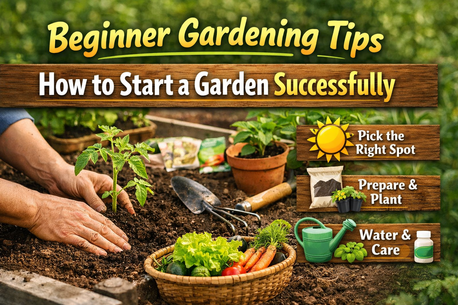 Video thumbnail for Beginner Gardening Tips: How to Start a Garden Successfully