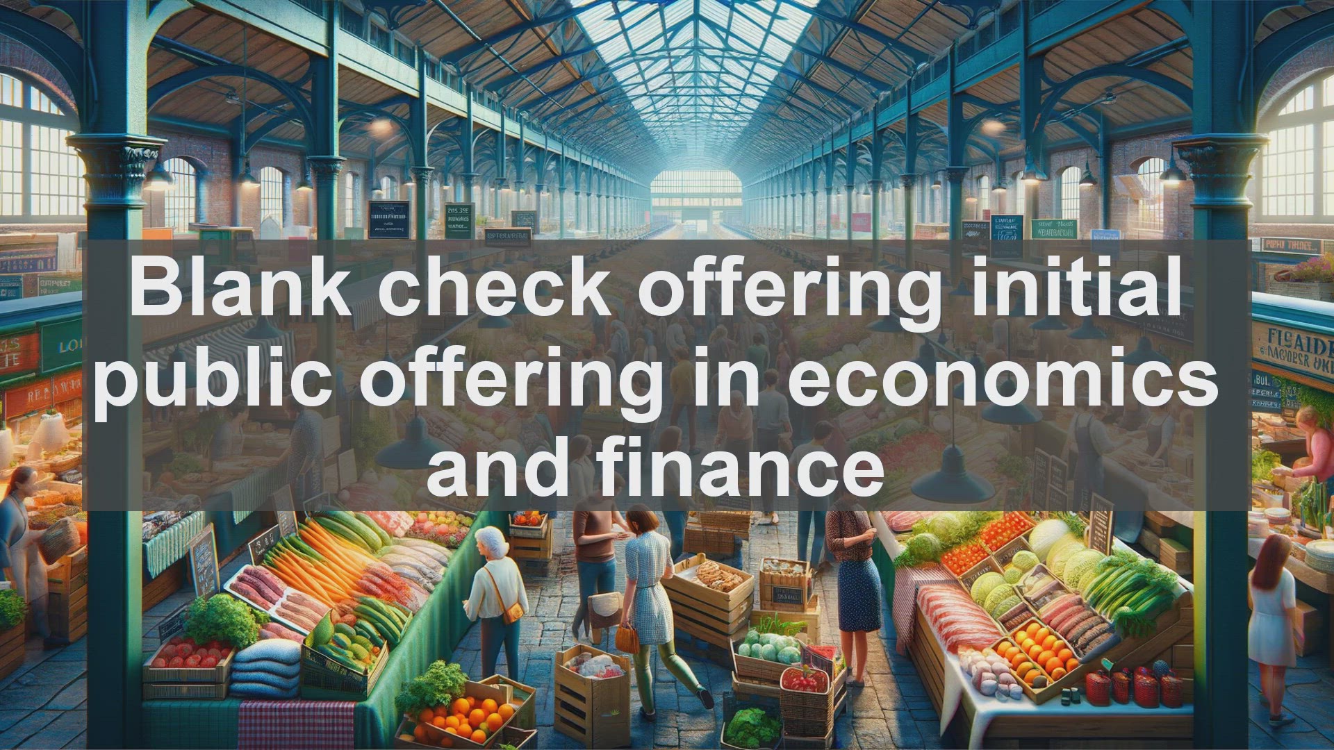'Video thumbnail for Blank check offering initial public offering in economics and finance'