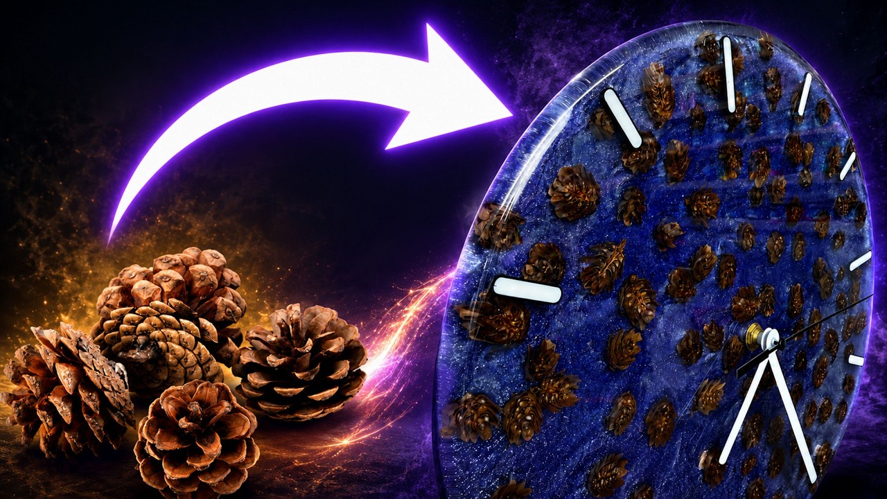 Video thumbnail for I Turned Tiny Pine Cones Into This Epoxy Resin Clock