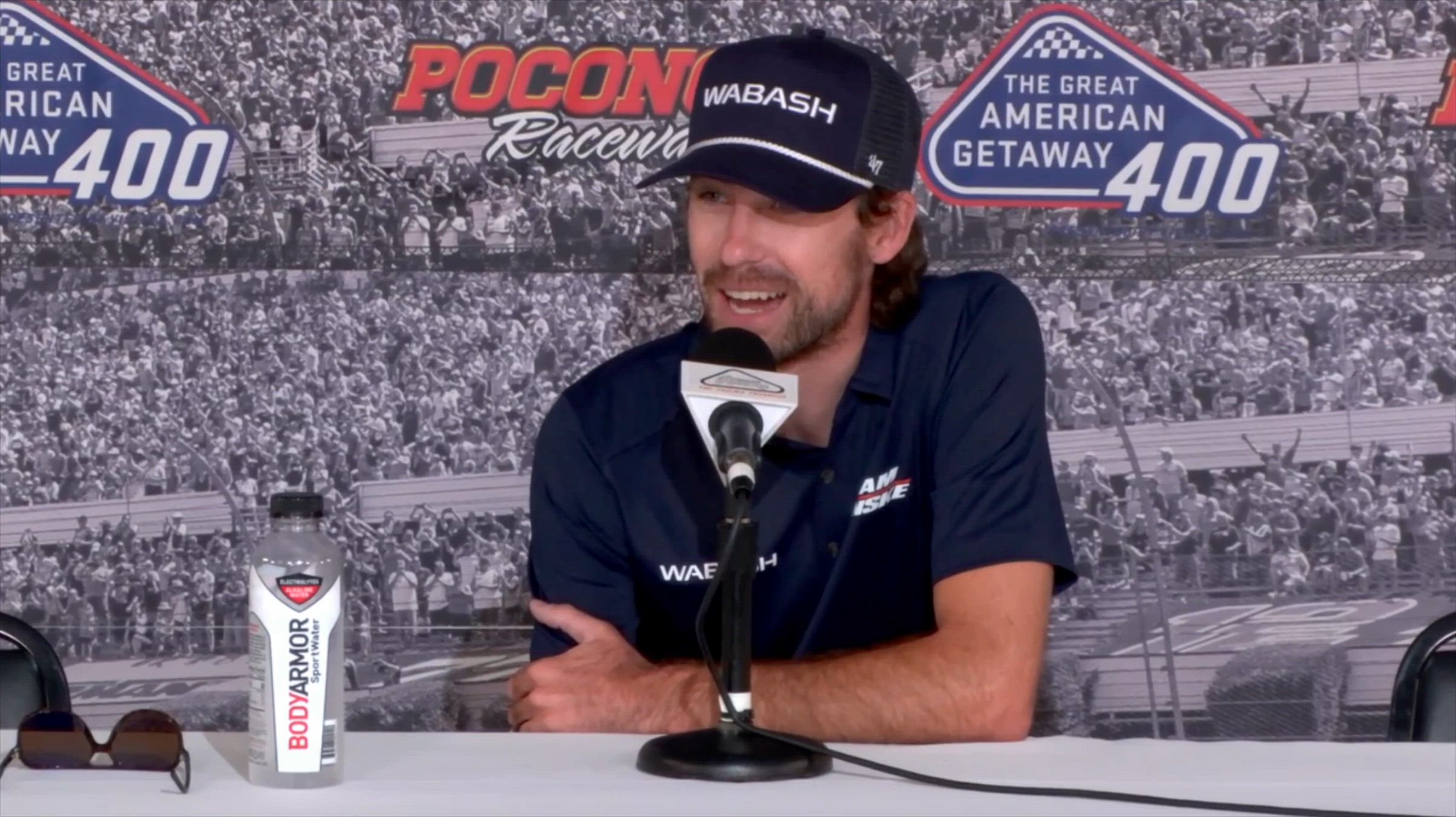 Video thumbnail for Ryan Blaney Watching the Hocevar–Stenhouse Drama Unfold