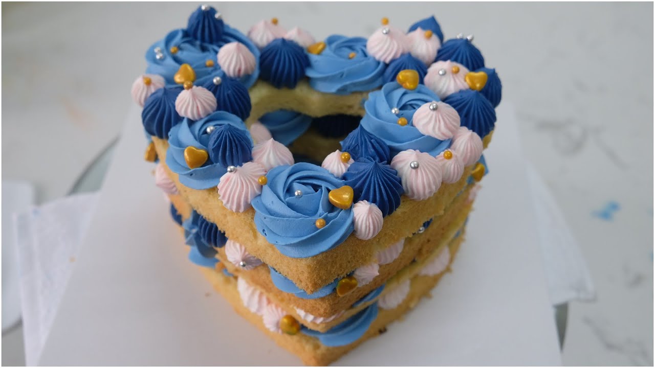 Video thumbnail for Make blue heart cake decoration for love anniversary | So Tasty | So Easy | Shot on iPhone