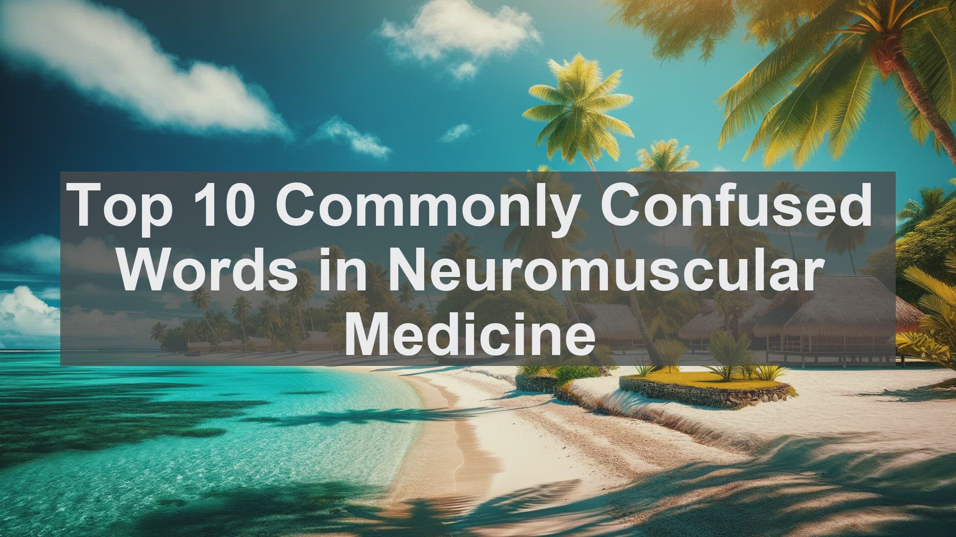 'Video thumbnail for Top 10 Commonly Confused Words in Neuromuscular Medicine'