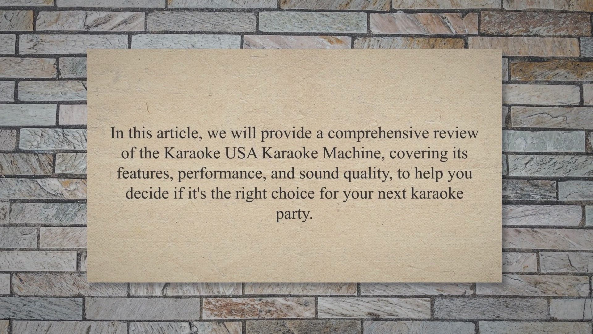 Video thumbnail for Unleashing the Ultimate Karaoke Experience: A Comprehensive Review of the Karaoke USA Karaoke Machine