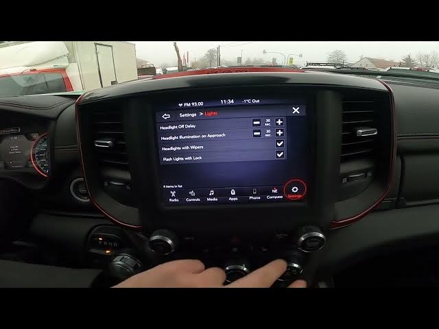 Video thumbnail for How to Enable or Disable Headlight Delay in Dodge RAM REBEL 1500 II ( 2019 - now )