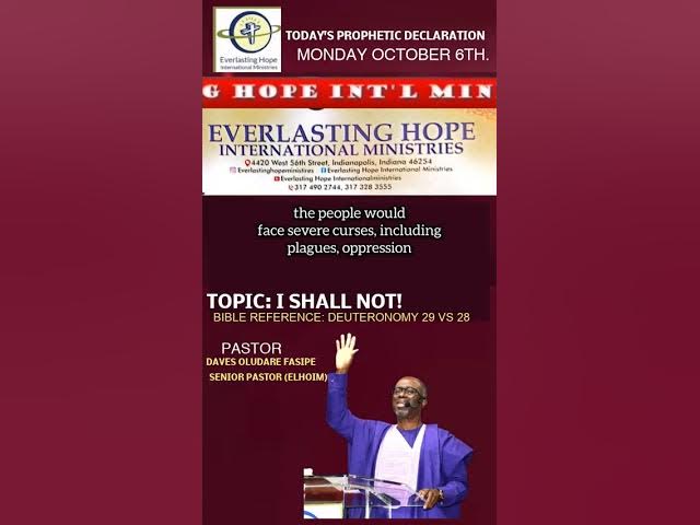 Video thumbnail for PROPHETIC DECLARATION