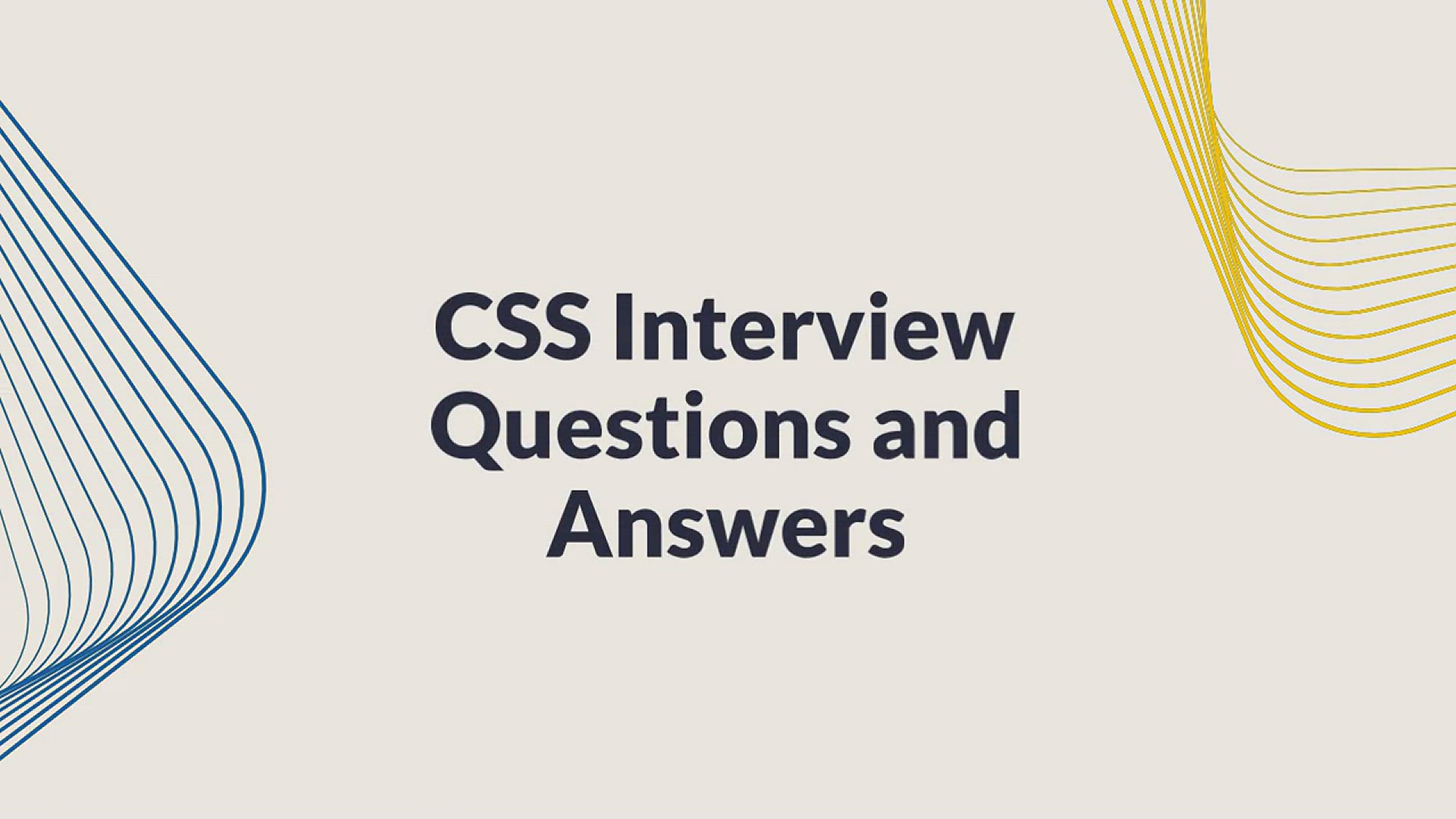 'Video thumbnail for CSS Interview Questions and Answers (2023)'