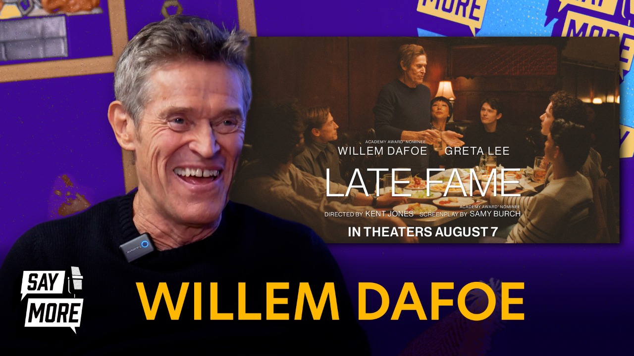 Video thumbnail for Willem Dafoe talks 'Late Fame' and how he approached his viral photo shoot