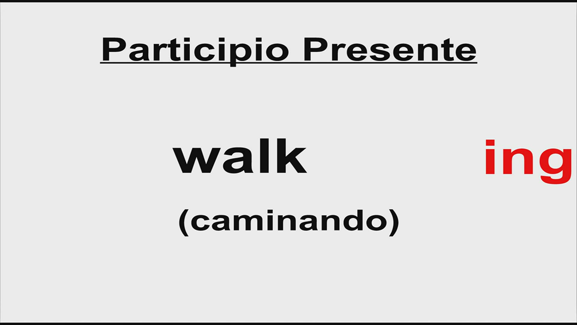 Video thumbnail for Como formar el participio presente en inglés