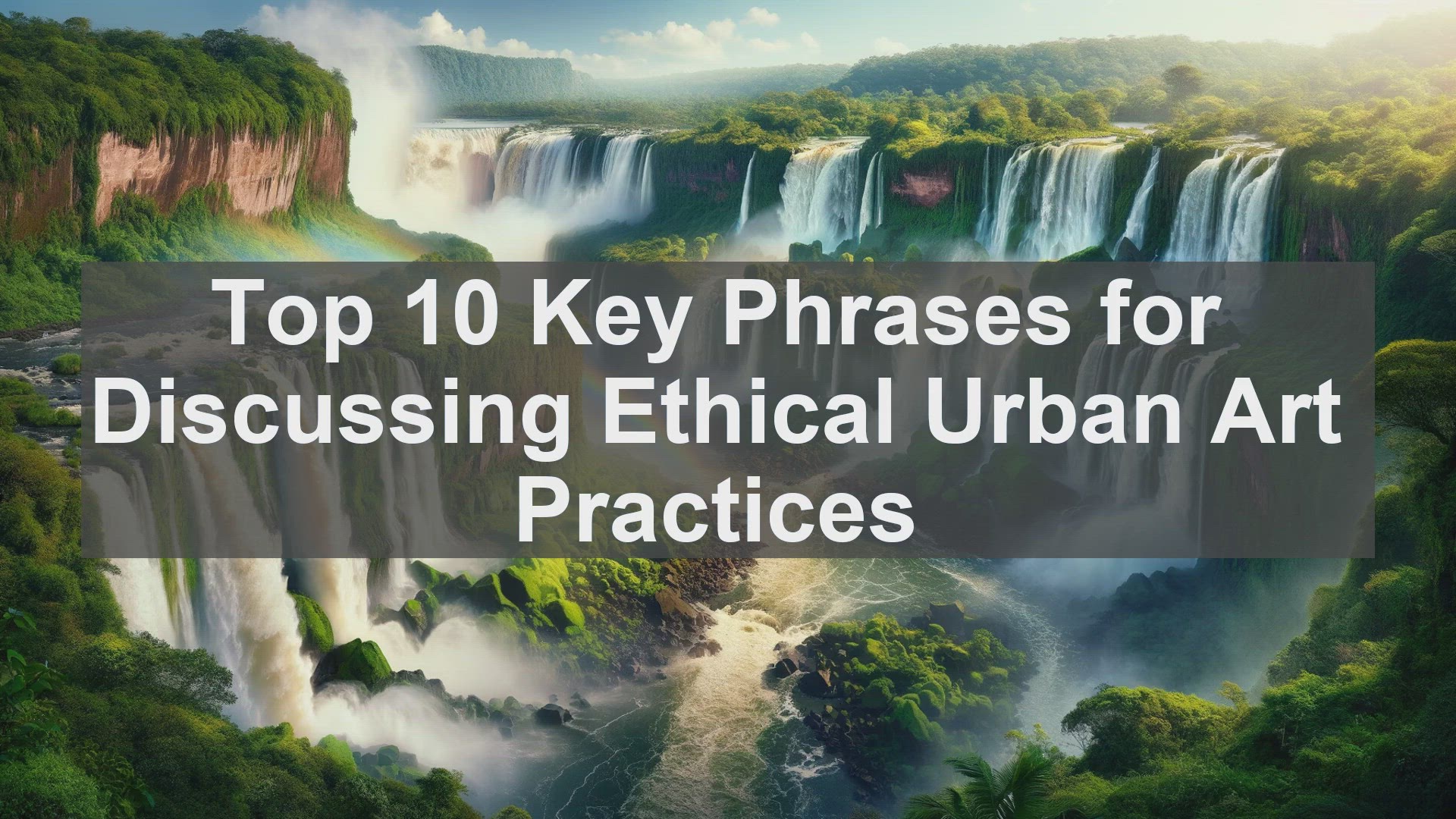 'Video thumbnail for Top 10 Key Phrases for Discussing Ethical Urban Art Practices'