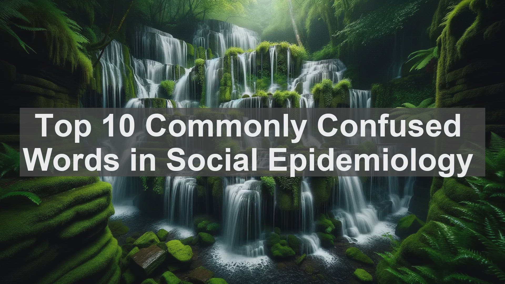 'Video thumbnail for Top 10 Commonly Confused Words in Social Epidemiology'