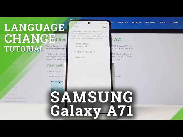 Video thumbnail for How to Change Language in Samsung Galaxy A71 – Phone Language