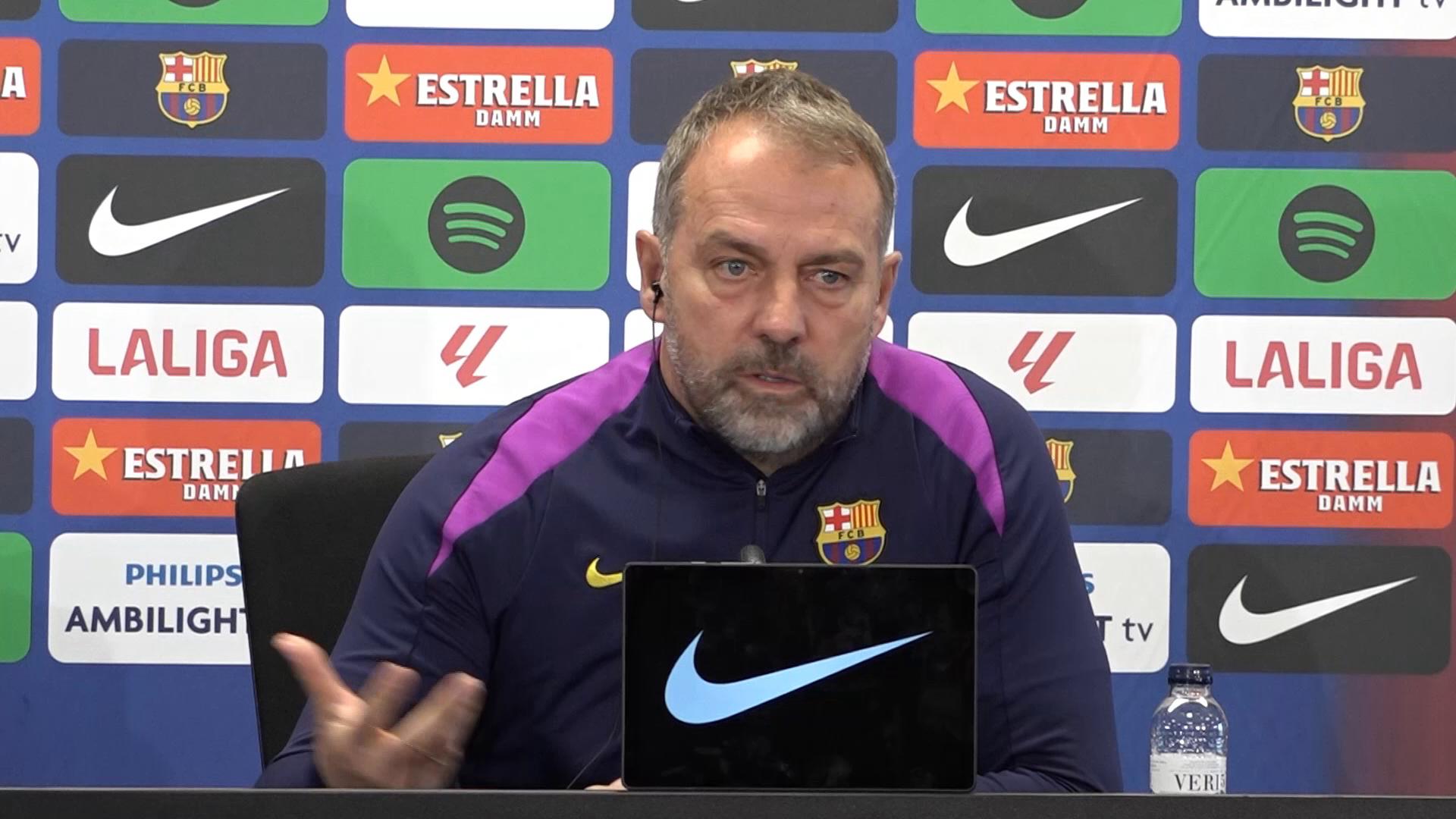 Video thumbnail for Barca 'in a bad mood' after Chelsea humbling - Flick looks ahead to Alaves
