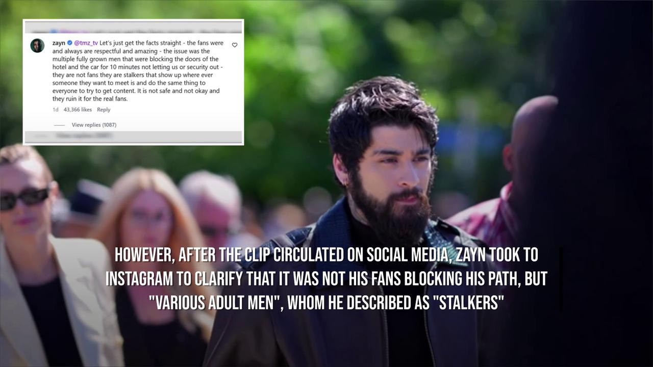 Video thumbnail for NEWS OF THE WEEK: Zayn Malik responds to claims he lashed out at fans.
