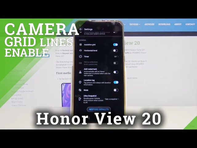 Video thumbnail for How to Activate Camera Gridlines in Honor View 20 – Camera Settings