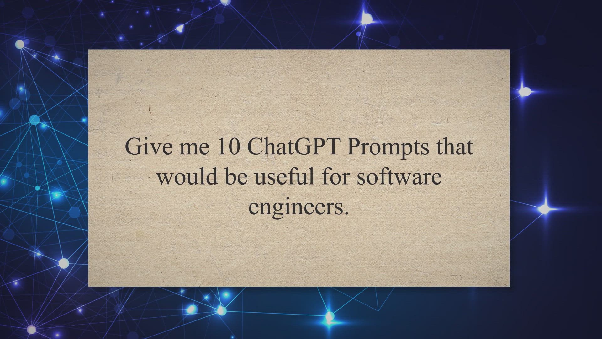 Video thumbnail for Software Engineer Prompts