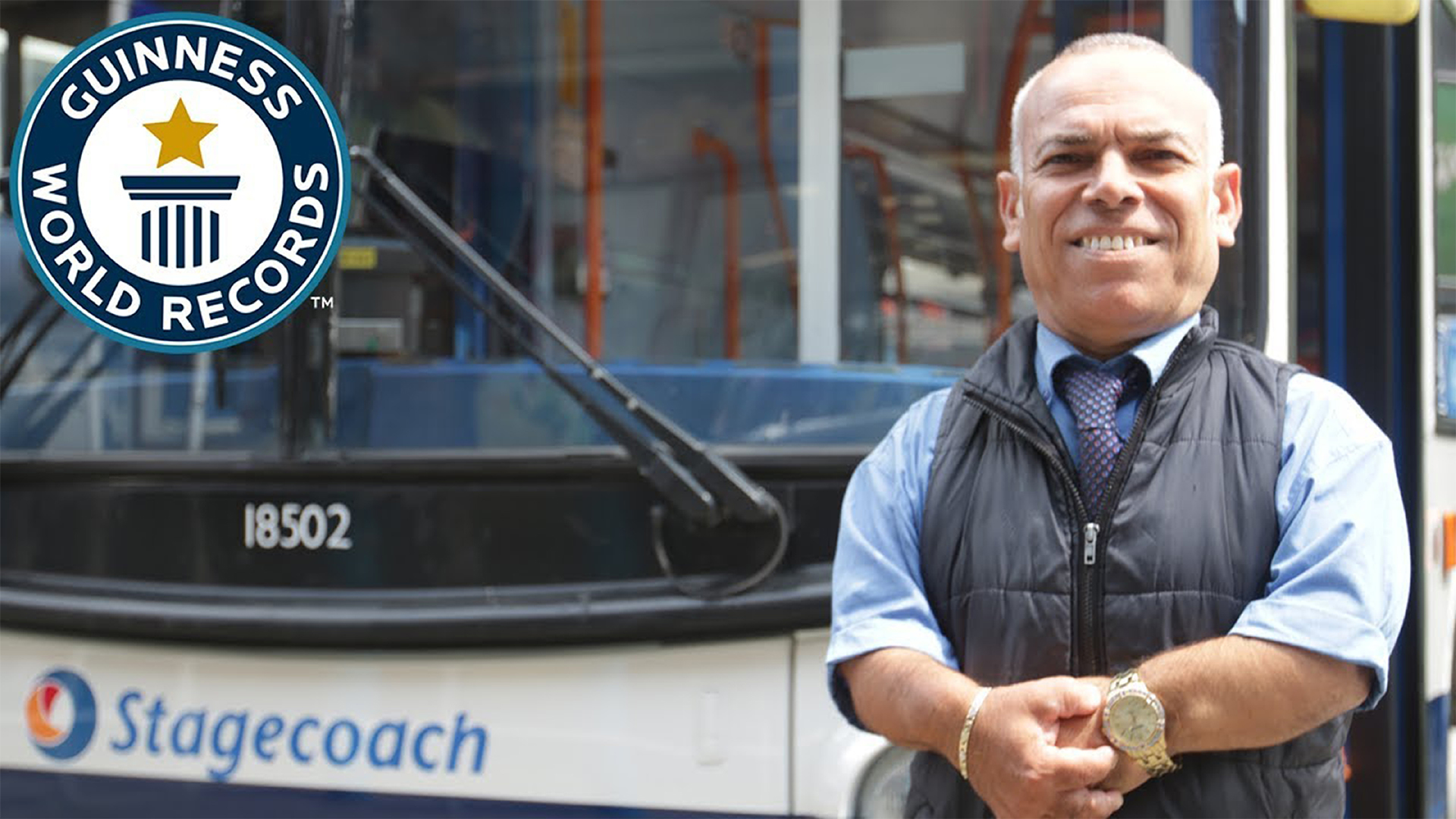 'Video thumbnail for Frank Hachem, Driving Inspiration as the World's Shortest Bus Driver'