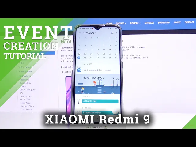 Video thumbnail for XIAOMI Redmi 9 – Calendar App & Event Creating