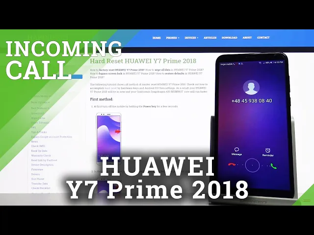 Video thumbnail for Incoming Call in HUAWEI Y7 PRIME 2018 - Incoming Call Animation / Sound