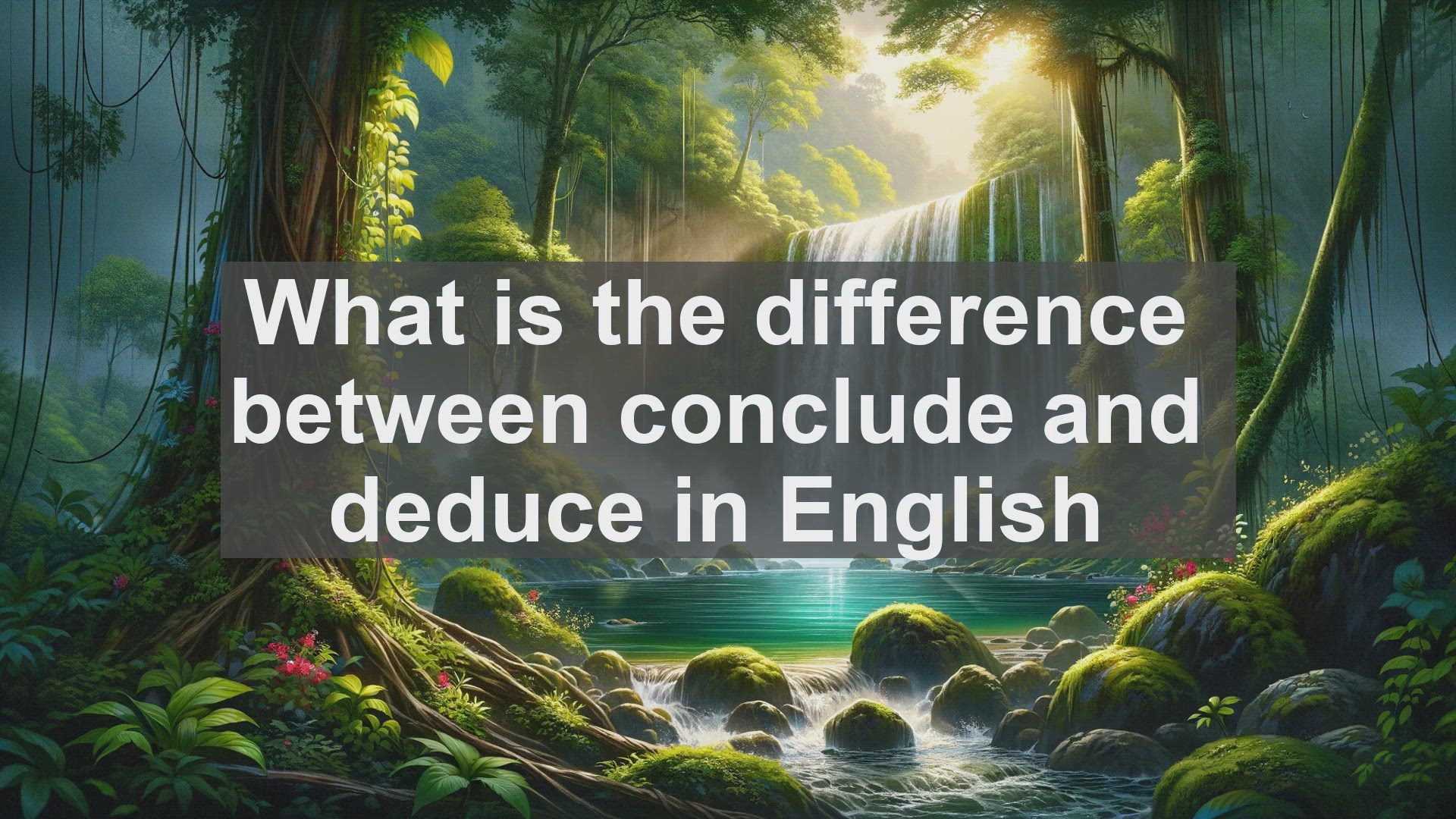 'Video thumbnail for What is the difference between conclude and deduce in English?'