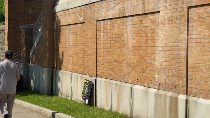 Video thumbnail for Police investigate racist graffiti found at Mount Vernon school
