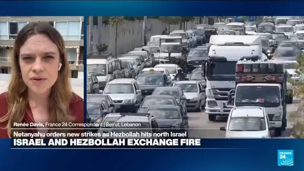 Video thumbnail for 'Chaotic scenes' in Beirut after Netanyahu orders strikes