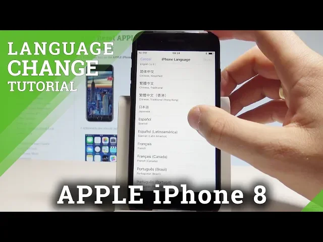 Video thumbnail for How to Change Language on APPLE iPhone 8 - Set Up iOS Language |HardReset.Info