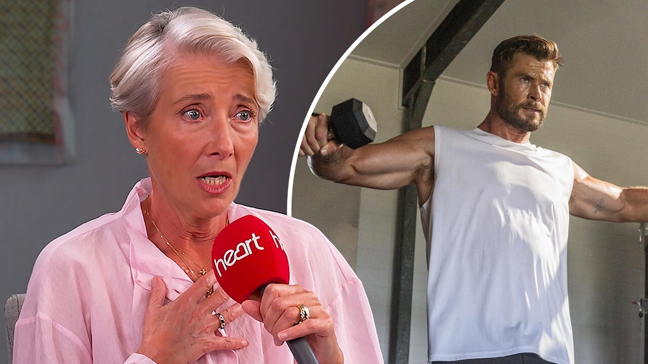 'Video thumbnail for Emma Thompson gushes over Chris Hemsworth and his muscles'