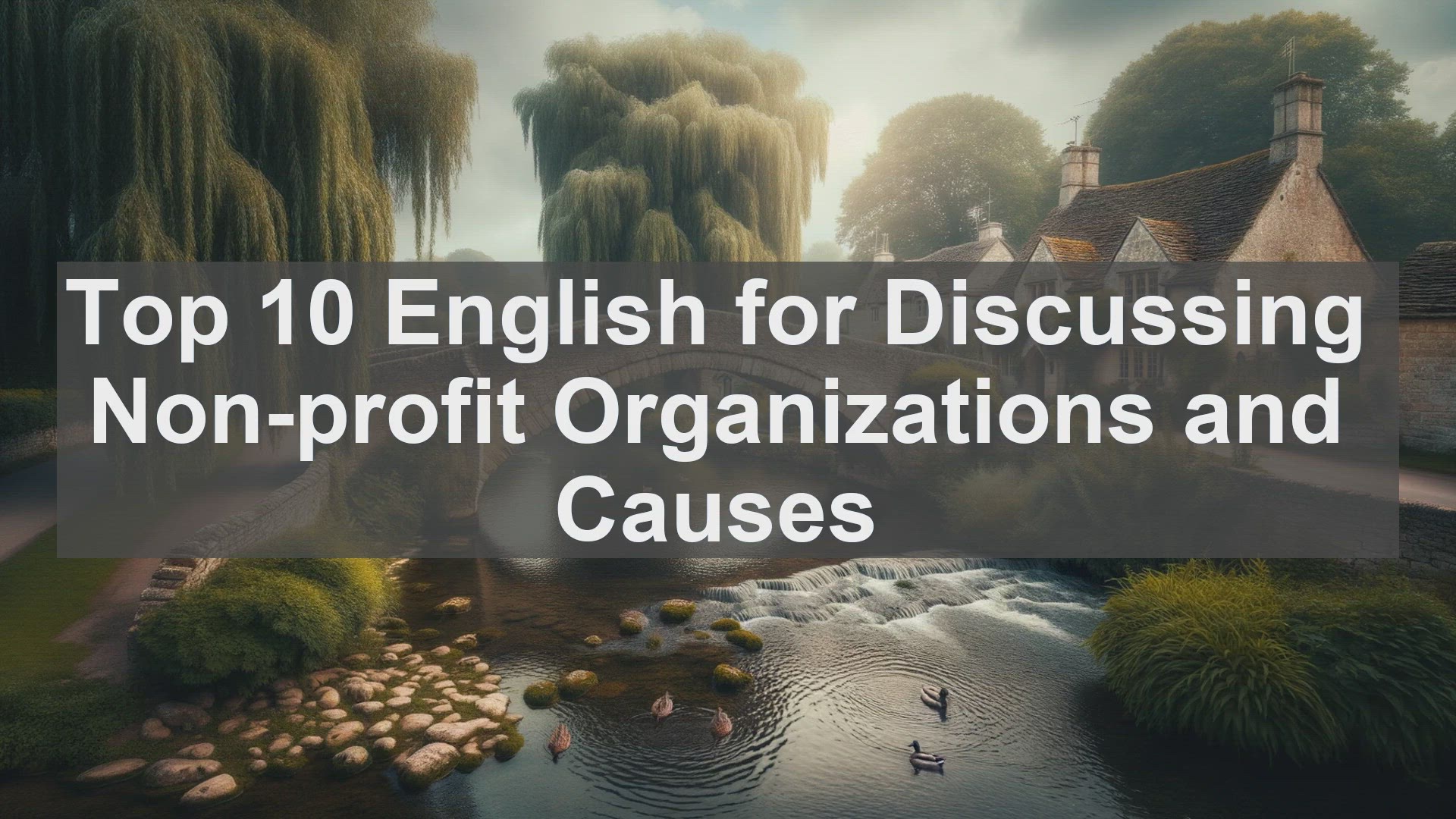 'Video thumbnail for Top 10 English for Discussing Nonprofit Organizations and Causes'