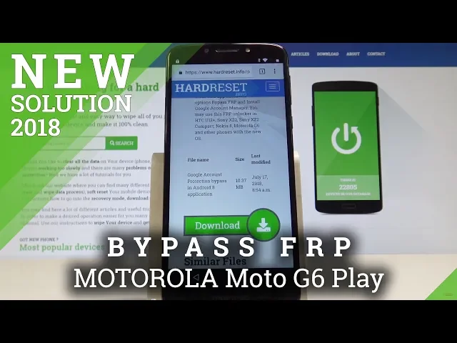 Video thumbnail for How to Bypass Google Verification on MOTOROLA Moto G6 Play - Unlock FRP Android 8