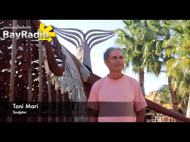 'Video thumbnail for Who built Javea's giant whale? – metal sculptor Toni Mari with BayRadio News'