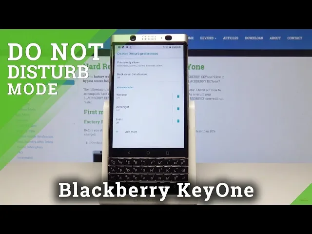 Video thumbnail for How to Activate Do Not Disturb Mode in Blackberry KeyOne – Mute Sounds / DND Settings