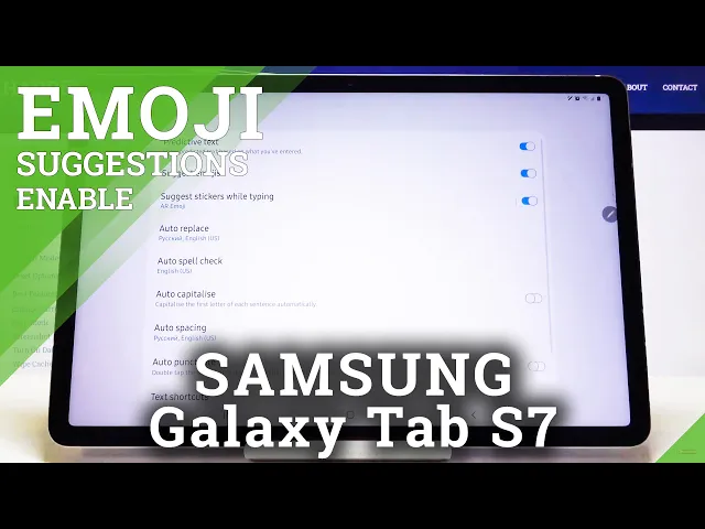 Video thumbnail for How to Enable Emoji Suggestions in Samsung Galaxy Tab S7 – Predictive Emoji
