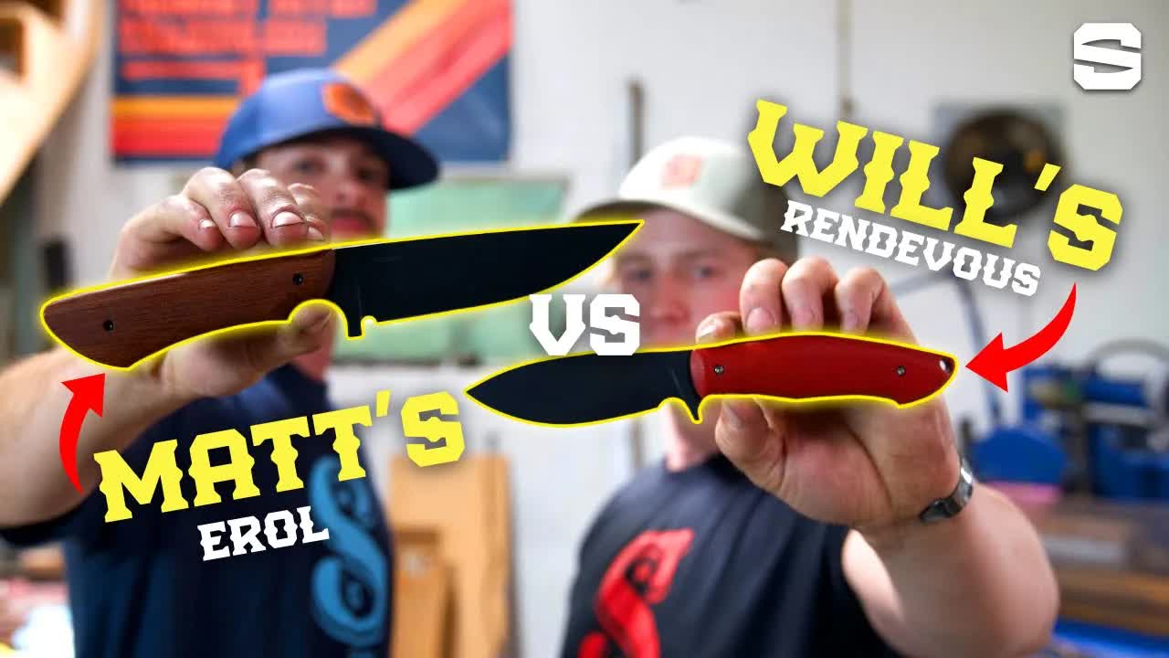 Video thumbnail for Will Stelter: hunting knife challenge! who built the better blade?