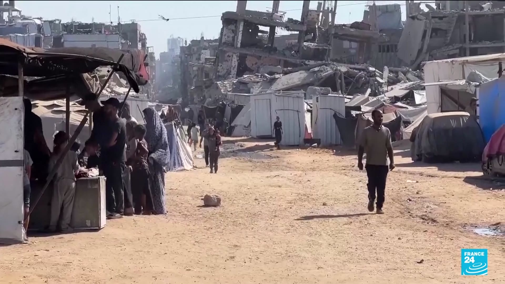 'Video thumbnail for Strike on Gaza's only Catholic church injures several people'