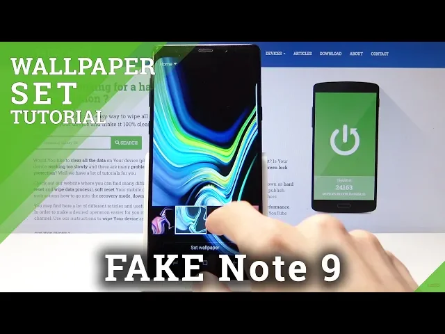 Video thumbnail for How to Change Wallpaper on Clone of Samsung Note 9 - Home / Lock Screen